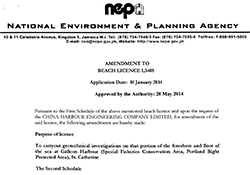 NEPA Approval to the CHEC Amendment Application for Beach License - 5 June 2014